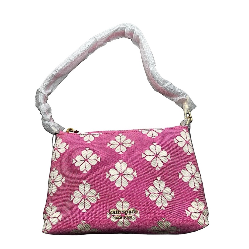 NWT Kate Spade Flower Two-tone Canvas East West Pochette - Picture 6 of 16